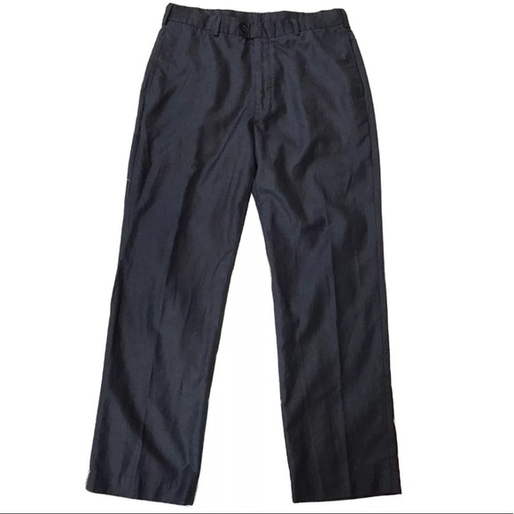 Studio New York by Henry Grethel Mens Gray & Blue Pin Stripe Dress Pants 36X32. - Picture 7 of 10